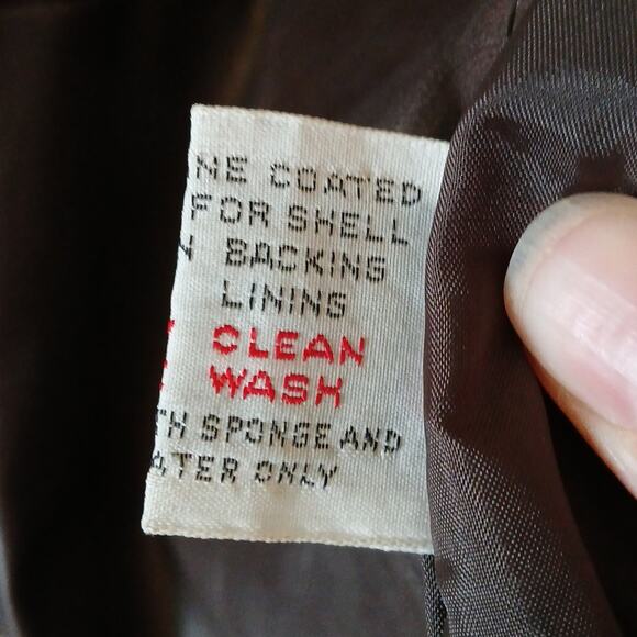 Vintage 70s The Traveler Belted Faux Leather Vegan Dark Brown Jacket - Picture 9 of 9